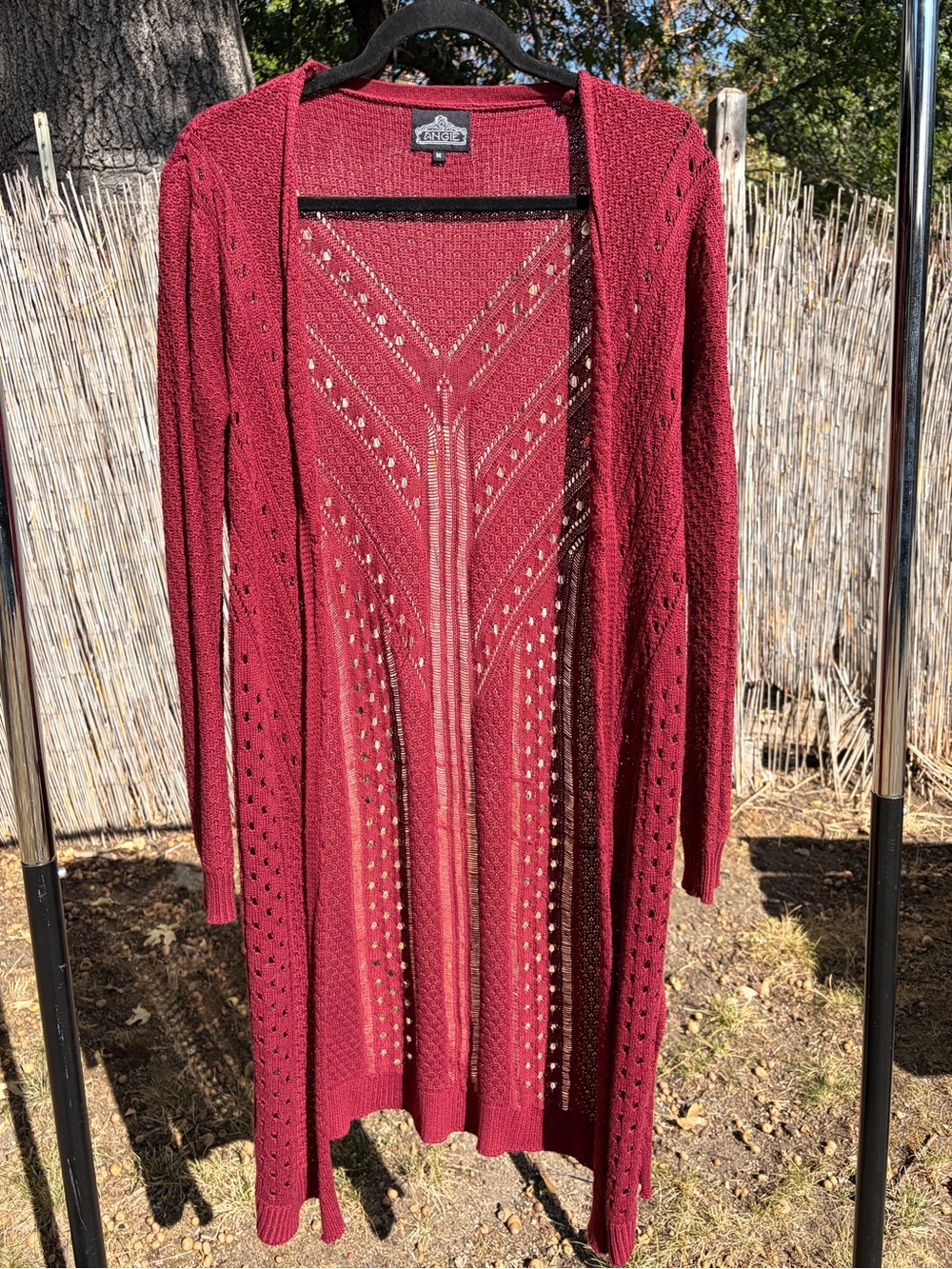 Angie Burgundy Long Cardigan